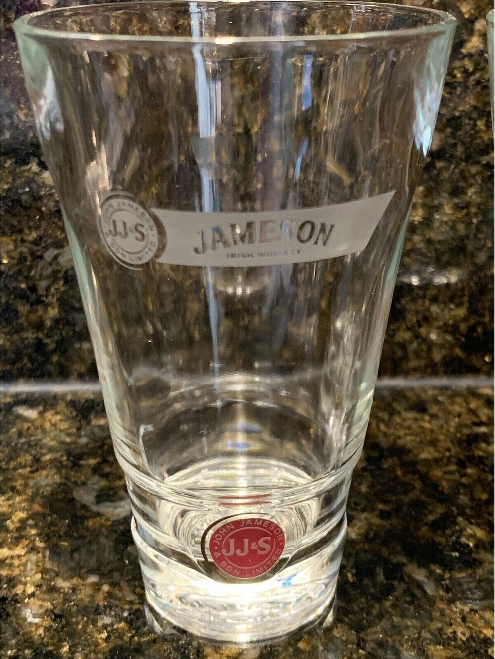 JJ&S Jameson Red Label Irish Whiskey Highball Etched Glass REPLACEMENT Man Cave